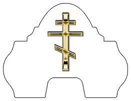 DARAY-L-519-GD-WT Gold Orthodox Cross White